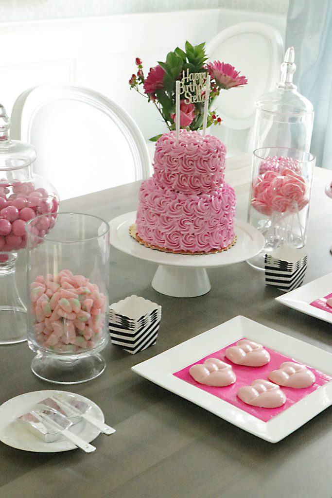 pink-rosette-birthday-cake