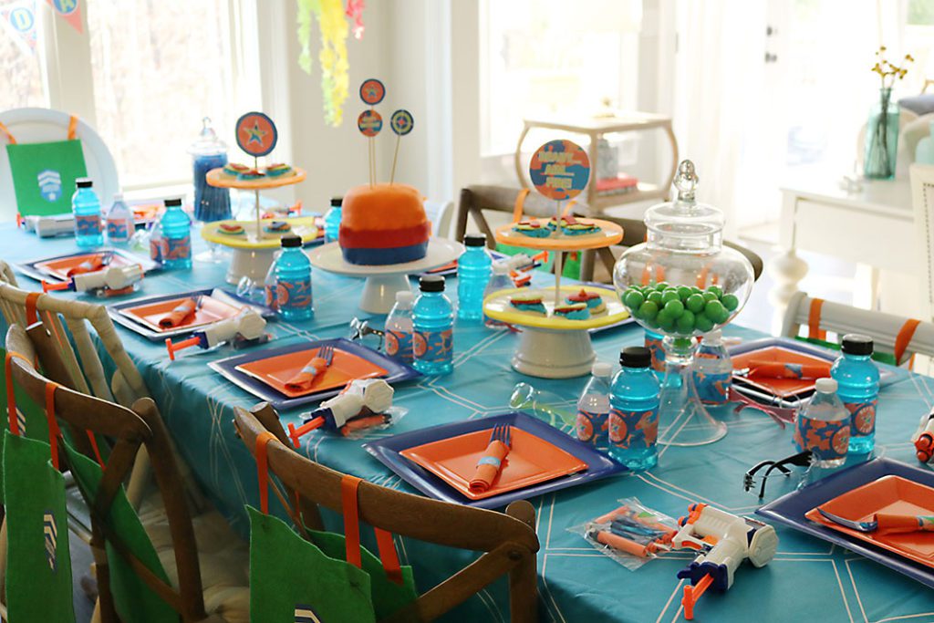 nerf-gun-birthday-party-table-ideas