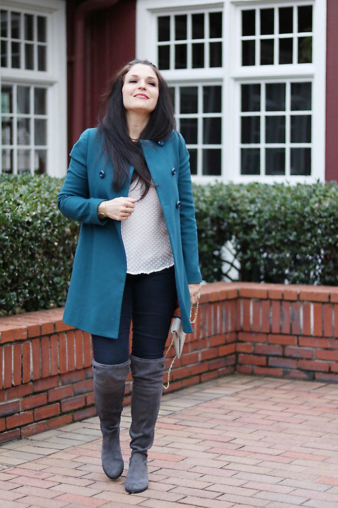 over-the-knee-boots-with-coat under $150 steve madden mom style
