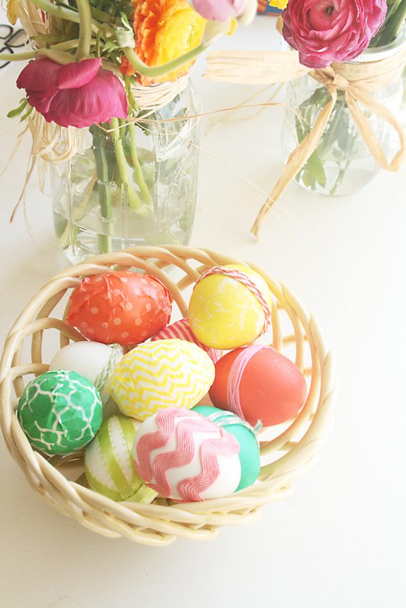 non painted easter eggs, no paint easter eggs, twine easter eggs, washi tape easter eggs, ribbon easter eggs.
