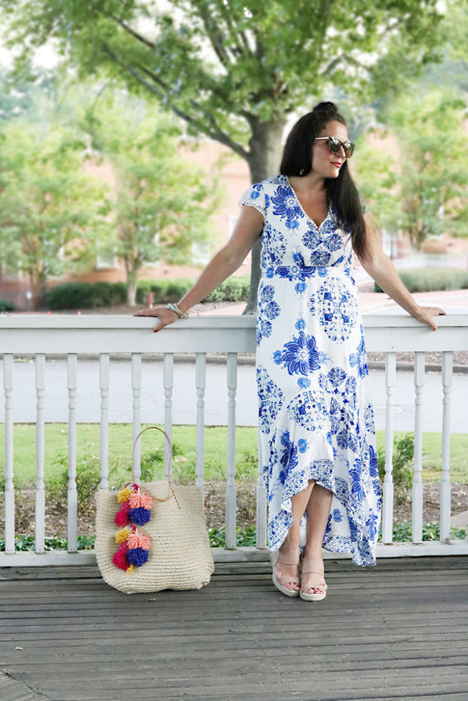 pom-pom-bag-with-blue-floral-dress