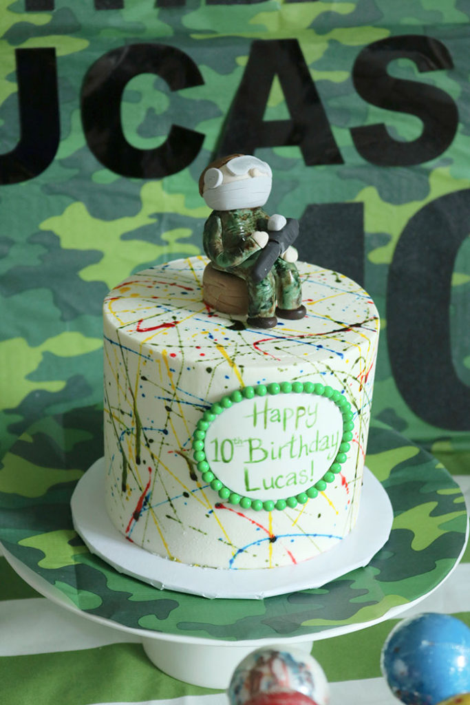 paintball-birthday-cake, paintball birthday party, paintball figure, paintball birthday cake for a boy