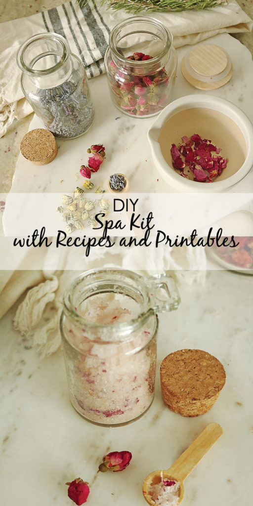 spa kit with recipes and printables, organic and natural bath products, homemade bath salts, bath bombs diy, floral bath salts, rose body scrub, lavender body butter, herbs and dried flower, spa gift, uprooted skin care facial masks, all natural organic and raw