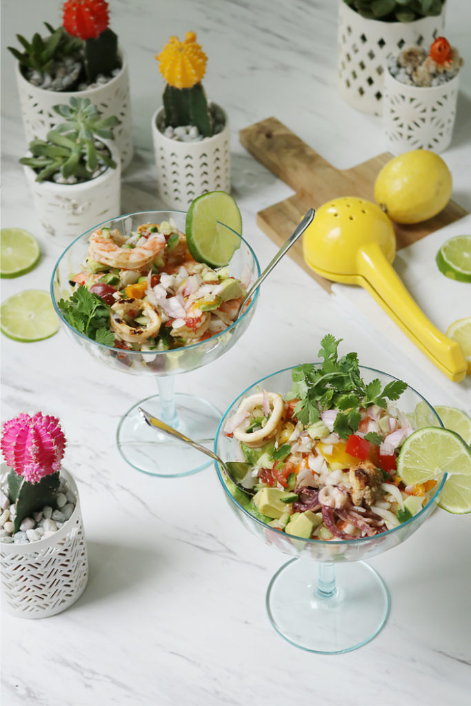 seafood mexican ceviche, shrimp mexican ceviche, ceviche, cinco de mayo recipes, mexican dish, healthy recipe