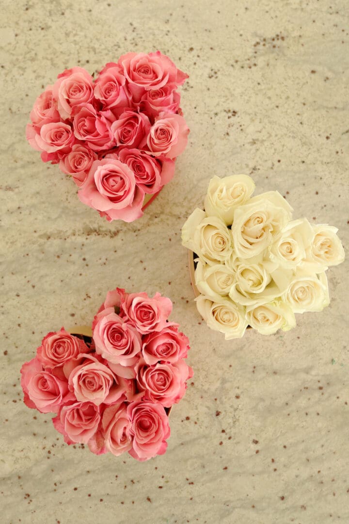 DIY Heart Shape Flower Box for Valentines Day | Box of Flowers Arrangement || Darling Darleen