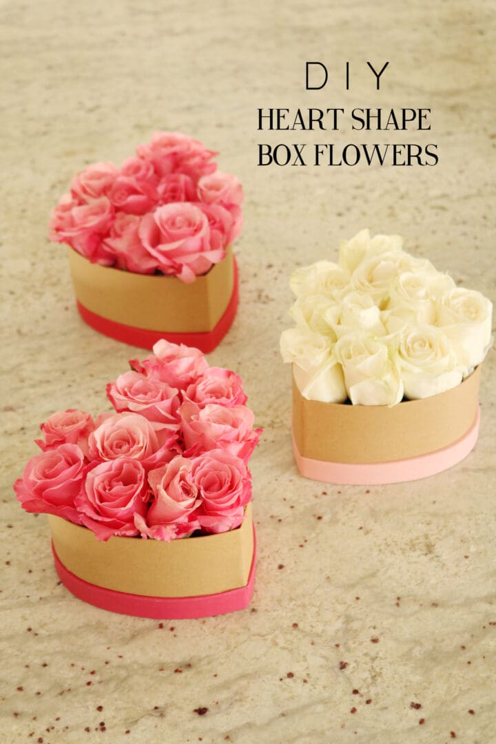 DIY Heart Shape Flower Box for Valentines Day | Box of Flowers || Darling Darleen
