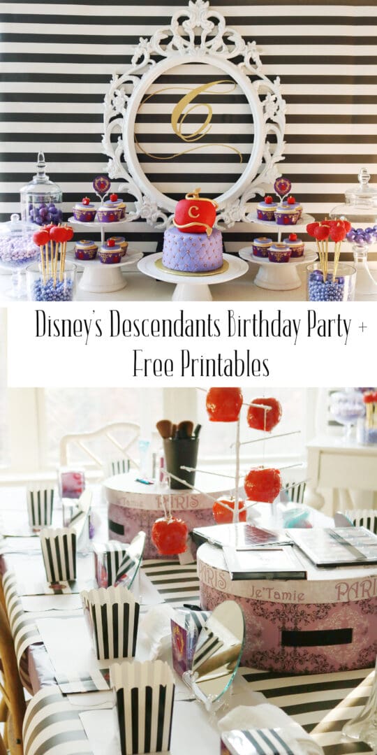 Disney's Descendants Birthday Party + Free Printables
