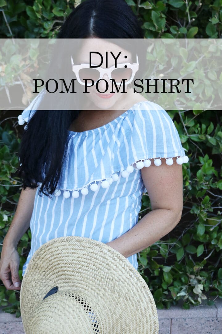 DIY Pom Pom Shirt || Darling Darleen #darlingdarleen #diy #pompomshirt #darleenmeier