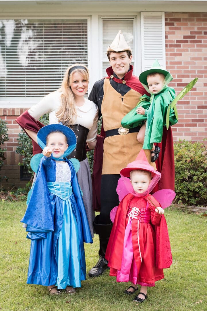 Best Halloween Costumes for Family and Kids, Sleeping Beauty Family Theme with Fairies kid costume, Best Homemade Costumes || Darling Darleen