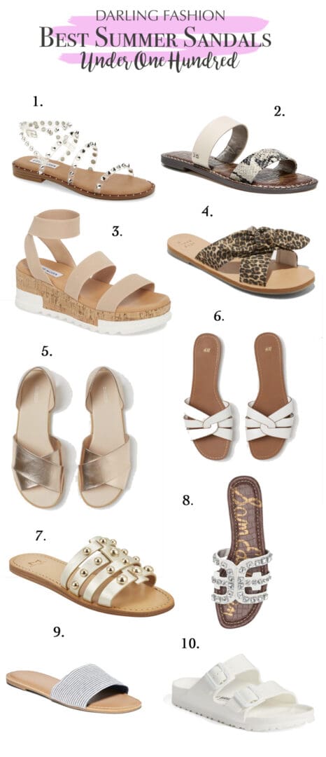 Best Summer Sandals under $100 that are on trend this season || Darling Darleen Top Lifestyle CT Blogger #summersandals #sandalsunder100