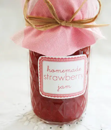Strawberry Jam + Free Labels
