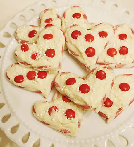 Peppermint White Chocolate Hearts