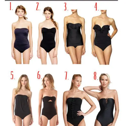 Black One-Piece Bathing Suit