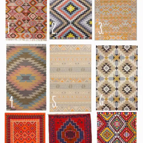 Tribal Pattern Flat Rugs