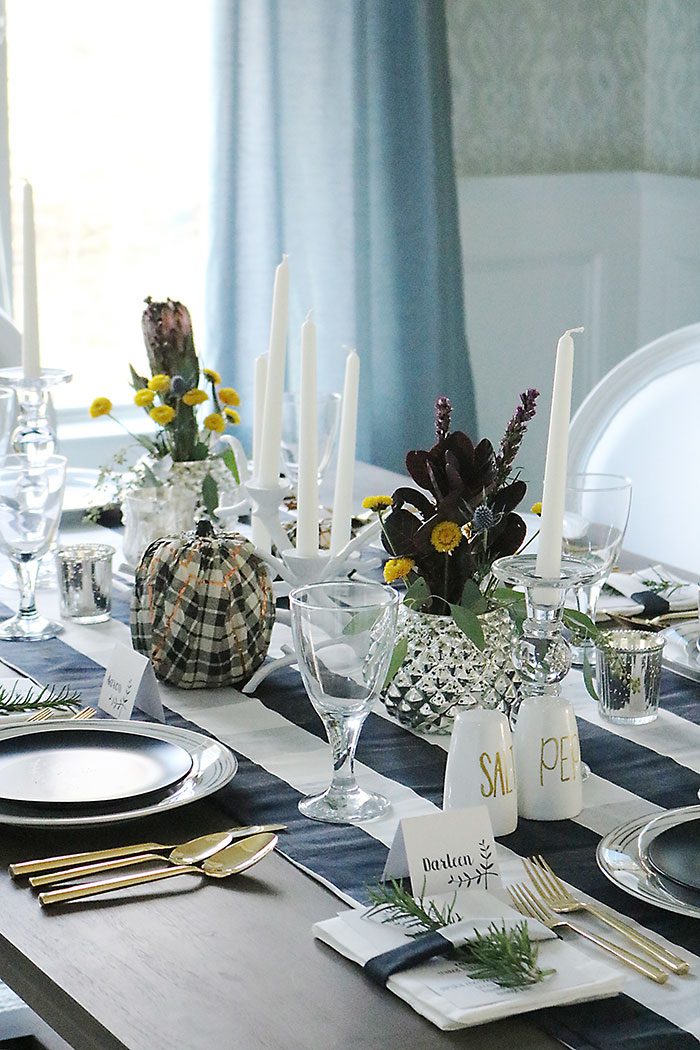 Simple Thanksgiving Table Setting Decorations: Mad for Plaid and ...