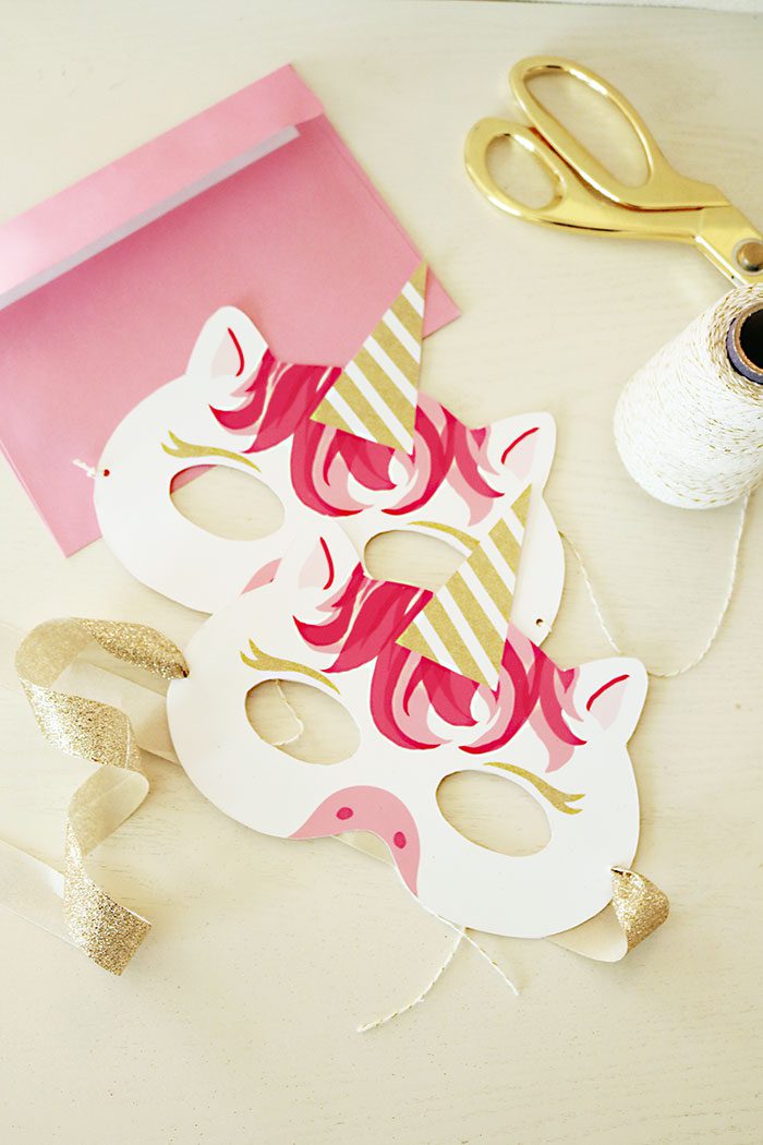 Unicorn Mask Invitation - Darling Darleen | A Lifestyle Design Blog