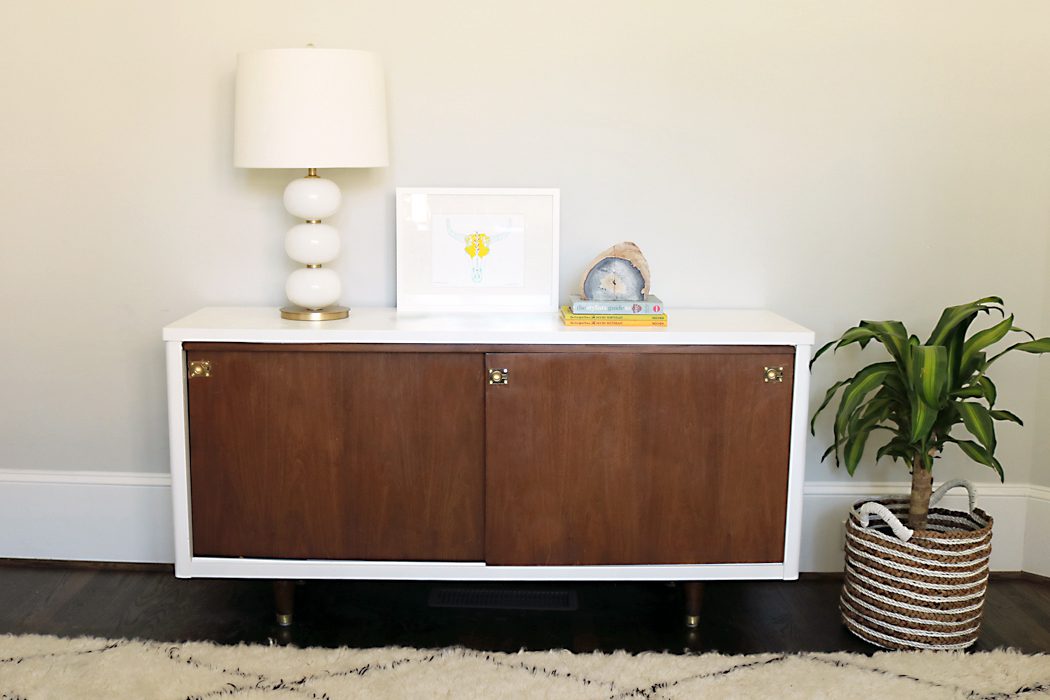 Before + After Lacquer MidCentury Modern Credenza Makeover Darling