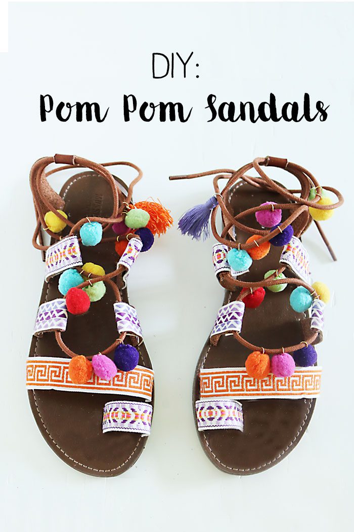 DIY Pom Pom Sandals - Darling Darleen | A Lifestyle Design Blog