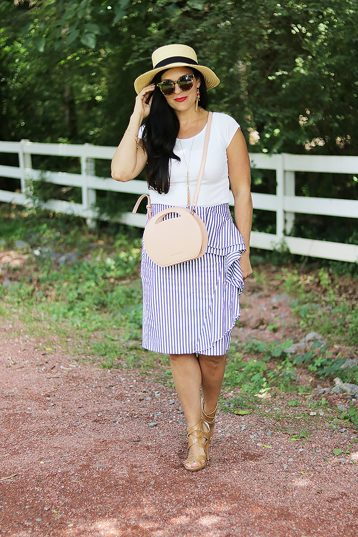 Seersucker Stripe Skirt - Darling Darleen | A Lifestyle Design Blog