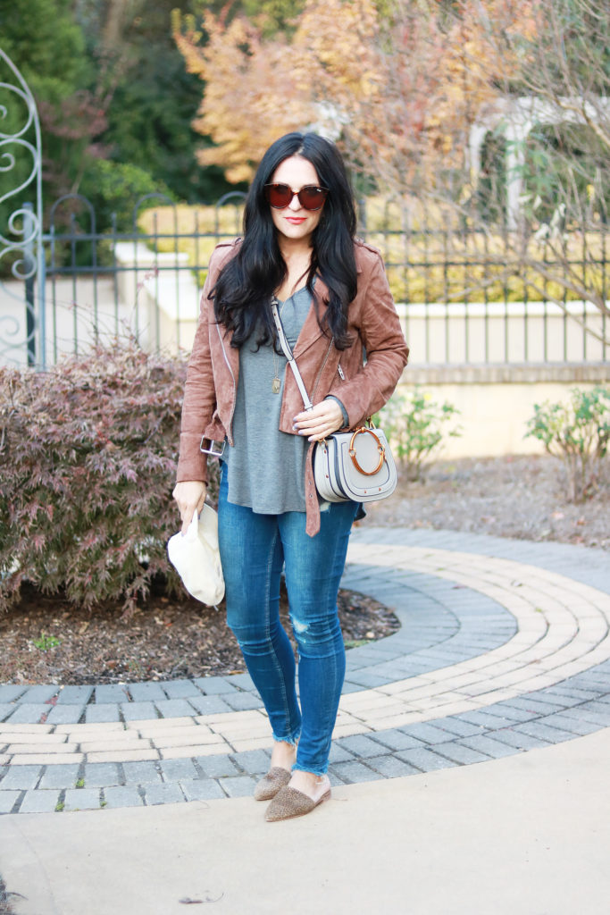 Suede Bomber Jacket - Darling Darleen | A Lifestyle Design Blog