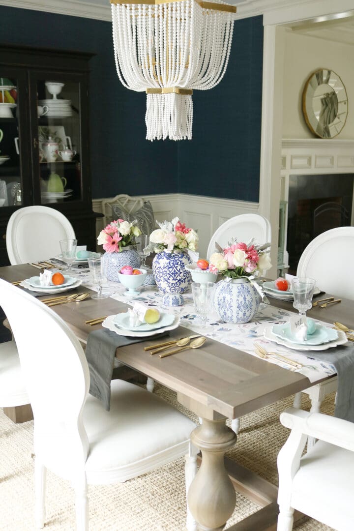 Easter Table with Blue and White - Darling Darleen | A Lifestyle Design ...