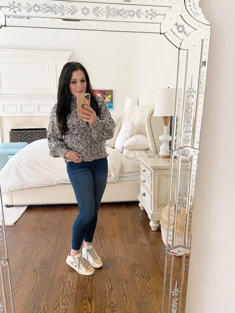 Dash of Darling  Casual Outfit with White Spring Sneakers and a